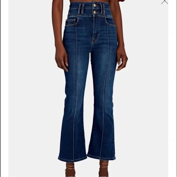FRAME Le Catroux Seam High Waisted Crop Flare Jeans 28 - Picture 1 of 7